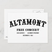 Altamont Free Concert Briefkaart (Voorkant / Achterkant)