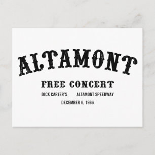 Altamont Free Concert Briefkaart