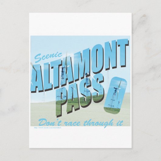 Altamont Pass Briefkaart (Voorkant)