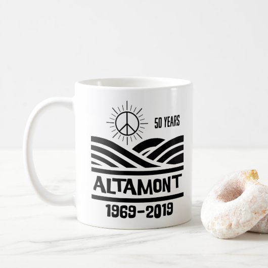 Altamont Speedway 1969-2019 50th Anniversary Koffiemok (Met donut)