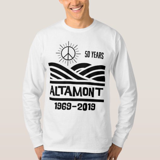 Altamont Speedway 1969-2019 50th Anniversary T-shirt (Voorkant)