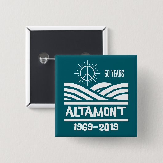Altamont Speedway 1969-2019 50th Anniversary Vierkante Button 5,1 Cm (Voorkant /achterkant)