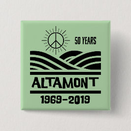 Altamont Speedway 1969-2019 50th Anniversary Vierkante Button 5,1 Cm