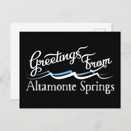 Altamonte Springs-watergolven Briefkaart (Voorkant / Achterkant)