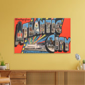 Altantic City, New Jersey - Large Letter Canvas Afdruk (Insitu (Woonkamer))