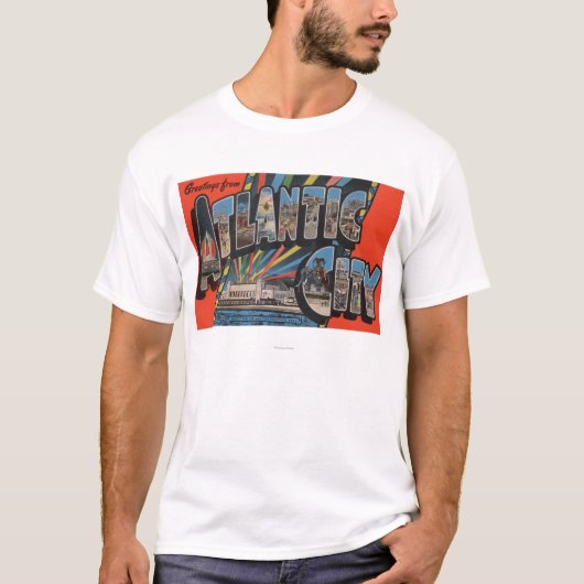 Altantic City, New Jersey - Large Letter T-shirt (Voorkant)
