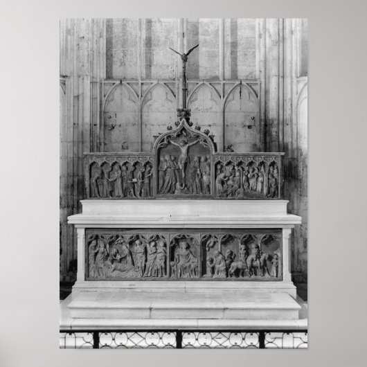 Altar en twee versierde alitarstukken poster (Voorkant)