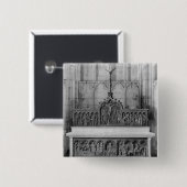 Altar en twee versierde alitarstukken vierkante button 5,1 cm (Voorkant /achterkant)