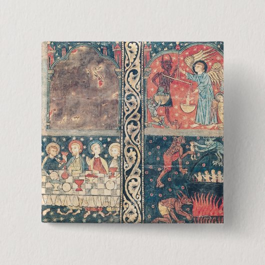 Altar frontal of St. Michael Vierkante Button 5,1 Cm (Voorkant)