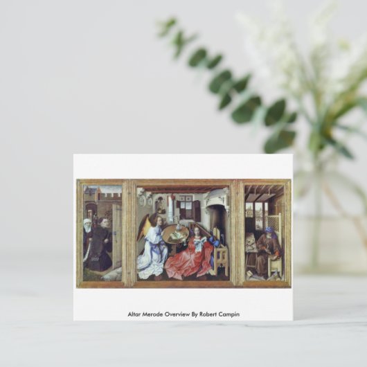 Altar Merode overzicht van Robert Campin Briefkaart (Staand voorkant)