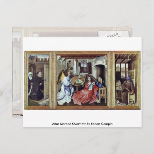 Altar Merode overzicht van Robert Campin Briefkaart (Voorkant / Achterkant)
