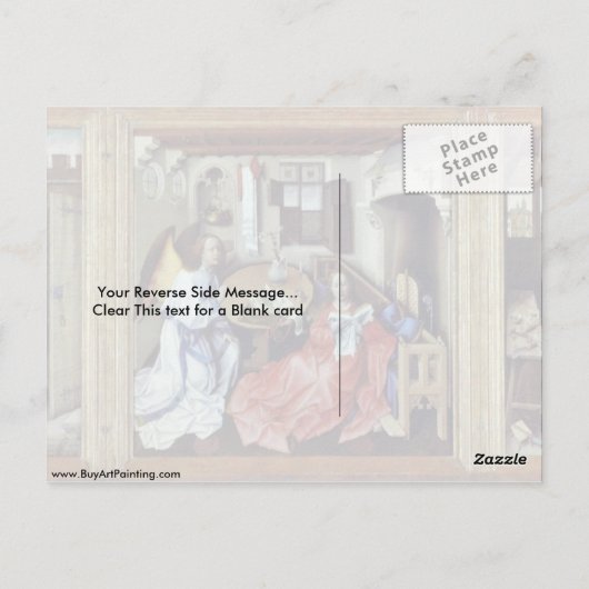Altar Merode overzicht van Robert Campin Briefkaart (Achterkant)