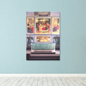 Altar met een triptych die canvas afdruk (Insitu (Houten vloer))