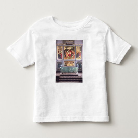 Altar met een triptych die kinder shirts (Voorkant)
