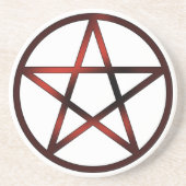 Altar Pentacle - Red Zandsteen Onderzetter (Voorkant)