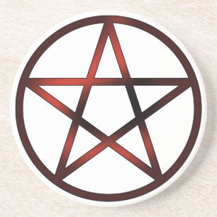 Altar Pentacle - Red Zandsteen Onderzetter