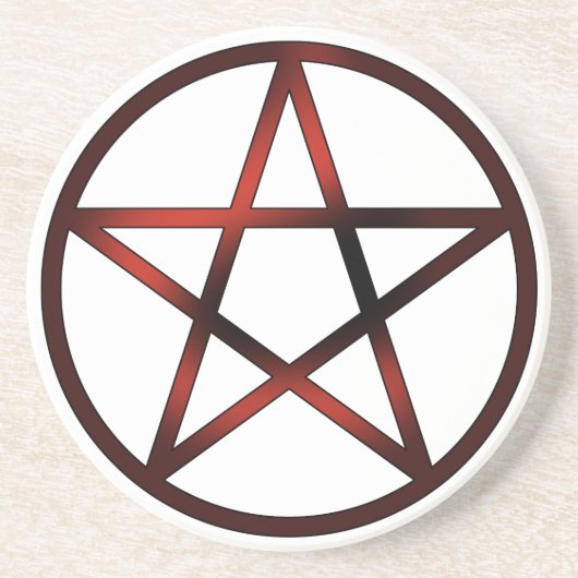 Altar Pentacle - Red Zandsteen Onderzetter (Voorkant)