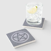 Altar Pentacle - Zee Stenen Onderzetter (Zijkant)