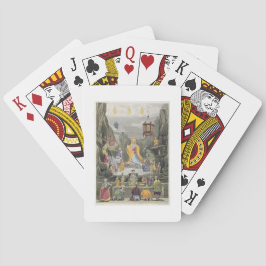 Altar Piece in the Yun Stzoo Stzee Temple, Ting- Pokerkaarten (Achterkant)