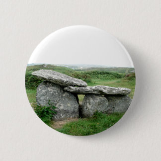 Altar Shaped Archeological Tomb Ireland Badge Ronde Button 5,7 Cm