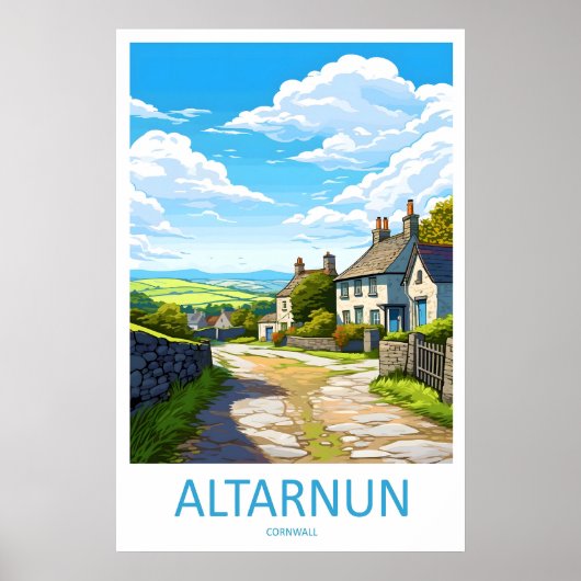 Altarnun Vintage Reisposter Ski Nationaal Park Poster (Voorkant)