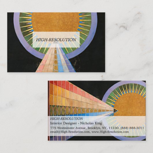 Altarpart, Group X, No.1 van Hilma af Klint Visitekaartje (Voorkant / Achterkant)