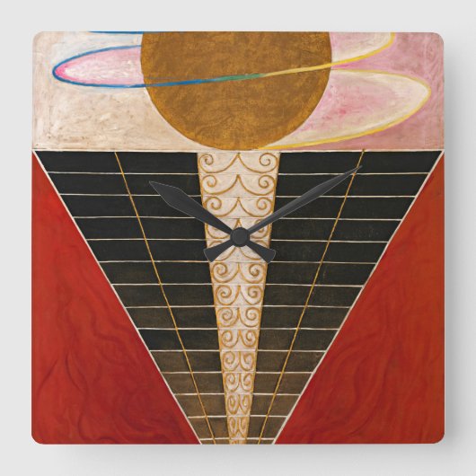 Altarpart, Group X, No.2 van Hilma af Klint Vierkante Klok (Voorkant)