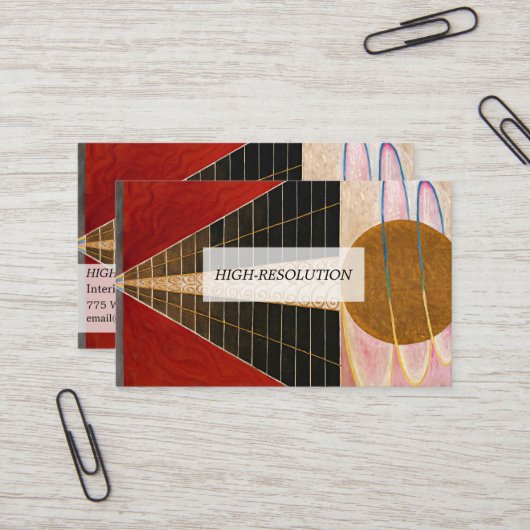 Altarpart, Group X, No.2 van Hilma af Klint Visitekaartje (Voorkant / Achterkant in situ)