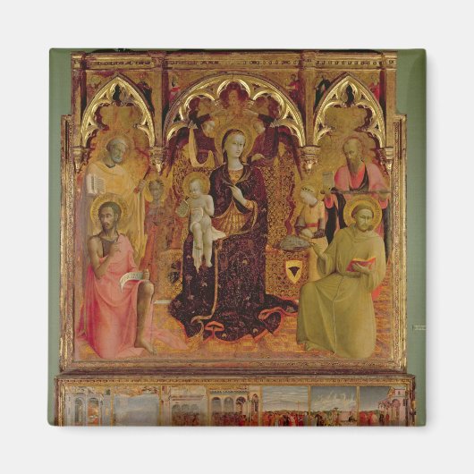 Altarpart van de Madonna van de sneeuw, c.1430-32  Magneet (Voorkant)