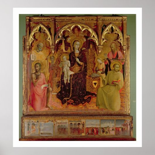 Altarpart van de Madonna van de sneeuw, c.1430-32 Poster (Voorkant)