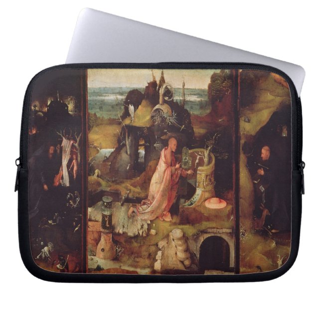 Altarstuk van de Hermits (olie op het paneel) Laptop Sleeve (Voorkant)