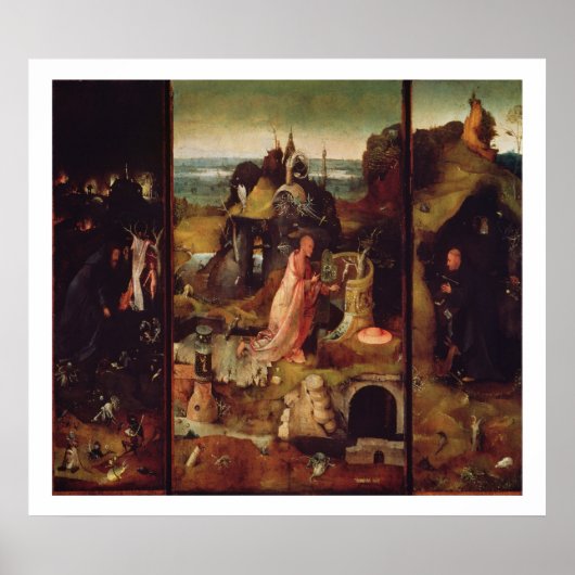 Altarstuk van de Hermits (olie op het paneel) Poster (Voorkant)