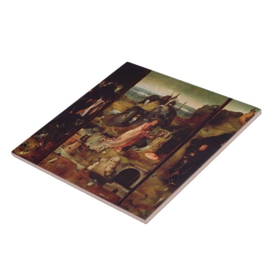 Altarstuk van de Hermits (olie op het paneel) Tegeltje (Zijkant)