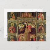 Altarstuk van de Maagd van de Rosary, c.1500 Briefkaart (Voorkant / Achterkant)