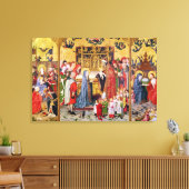 Altarstuk van de zeven vreugde van de Maagd Canvas Afdruk (Insitu (Woonkamer))