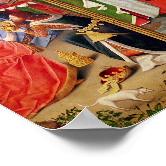 Altarstuk van de zeven vreugde van de Maagd Poster (Hoek)