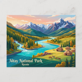 Altay Nationaal Park Rusland Briefkaart