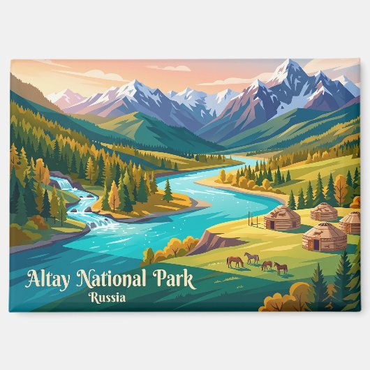 Altay Nationaal Park Rusland Magneet (Voorkant)