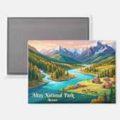 Altay Nationaal Park Rusland Magneet (Voorkant / Achterkant)