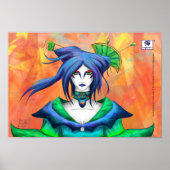 AltDelta: Blauw Geisha Poster (Voorkant)