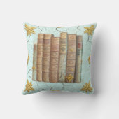 Alte Bücher - goldene Blätter - mint |  Kussen (Achterkant)
