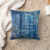 Alte Bücher - goldene Ornamente - blau  |  Kussen (Deken)