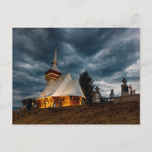 Alte Holzkirche von Chiscau in Rumänien Briefkaart (Voorkant)