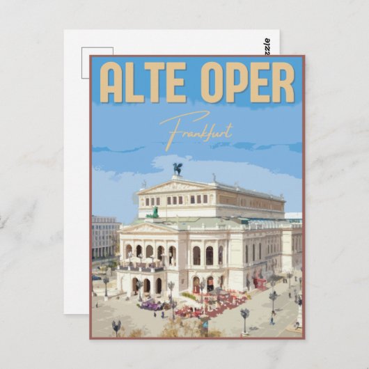 Alte Oper Frankfurt Oude Opera House Duitsland Briefkaart (Voorkant / Achterkant)
