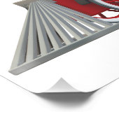 Alte rote Dampflokomotive  Perfect Poster (Hoek)