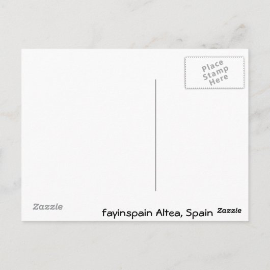 Altea Church briefkaart (Achterkant)