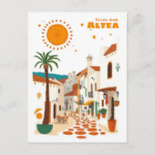 Altea Spanje vakantie Costa Blanca Postcar Briefkaart (Voorkant)
