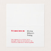 Altenpflege Ambulante Pflege Visitenkarten Visitekaartje (Binnenkant ongevouwen)