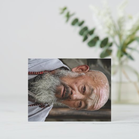 Alter Chinesischer Mönch Briefkaart (Staand voorkant)