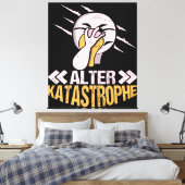 Alter Katastrophe Flamingo | Cadeaueigenaar Flamin Canvas Afdruk (Insitu (Slaapkamer))
